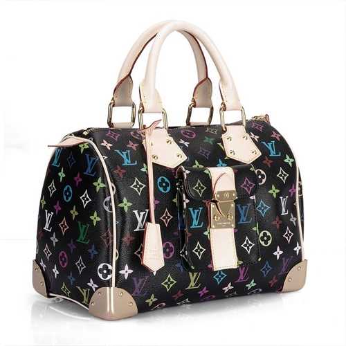 Louis Vuitton Outlet Multicolor Speedy 30 Black M92642