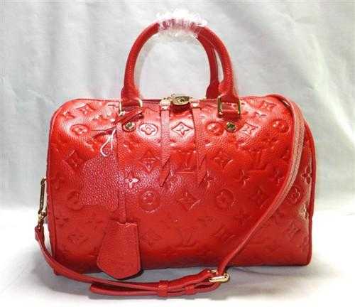 Louis Vuitton Outlet monogram empreinte speedy bandouliere 25 M40758 red