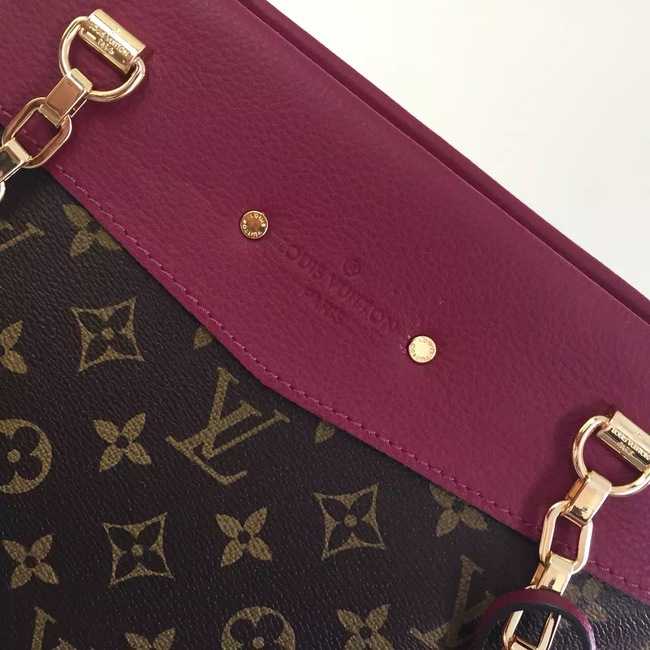 Louis Vuitton Outlet Monogram Canvas Pallas Shopper M51197 Burgundy