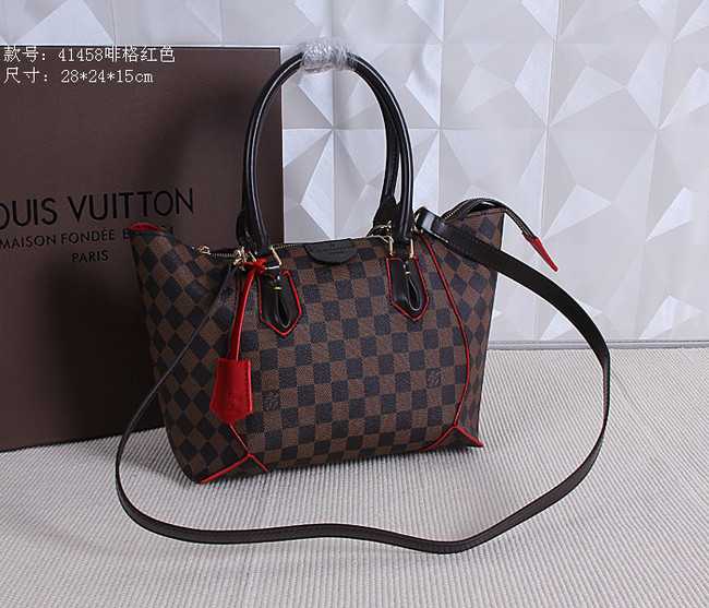 Louis Vuitton Outlet Damier Ebene Canvas Caissa Tote Bag PM M41548