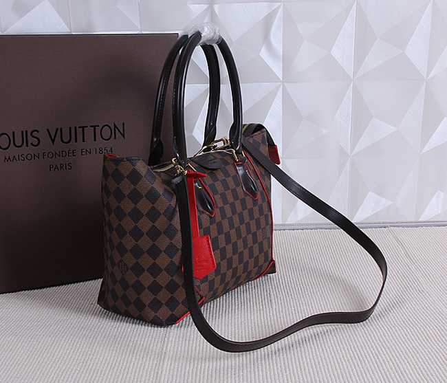 Louis Vuitton Outlet Damier Ebene Canvas Caissa Tote Bag PM M41548