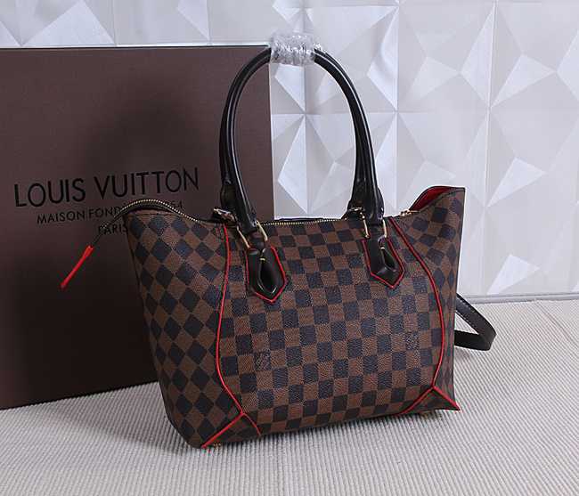 Louis Vuitton Outlet Damier Ebene Canvas Caissa Tote Bag PM M41548