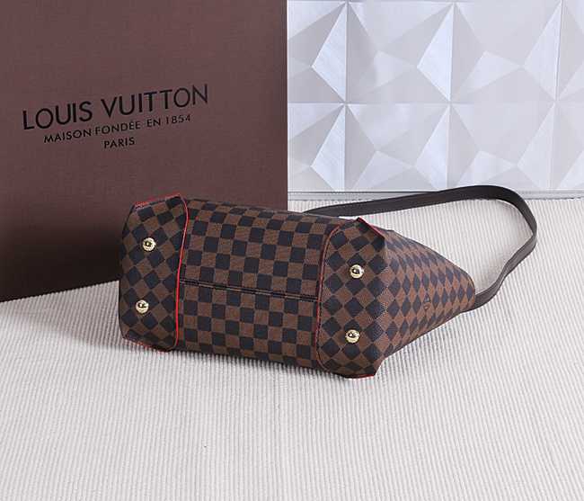 Louis Vuitton Outlet Damier Ebene Canvas Caissa Tote Bag PM M41548