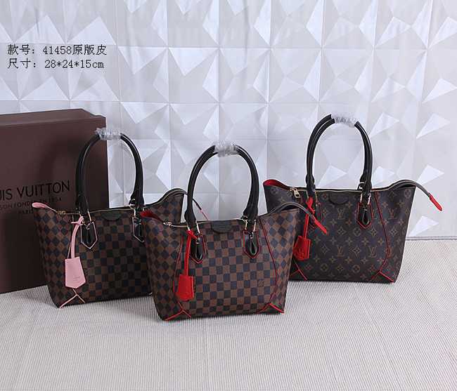 Louis Vuitton Outlet Damier Ebene Canvas Caissa Tote Bag PM M41548