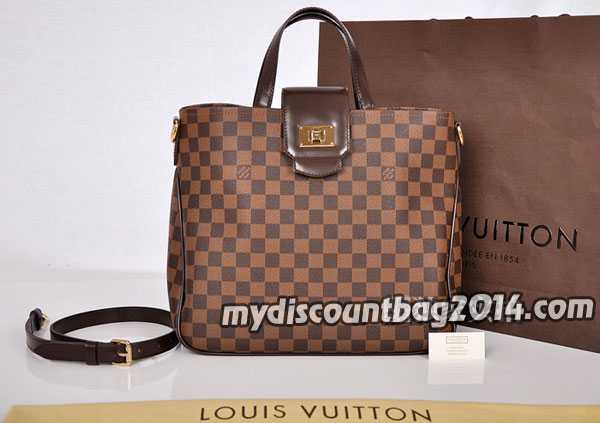 2014 Louis Vuitton Outlet damier ebene canvas handbag cabas rosebery n41177