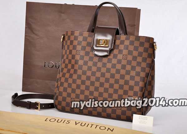 2014 Louis Vuitton Outlet damier ebene canvas handbag cabas rosebery n41177