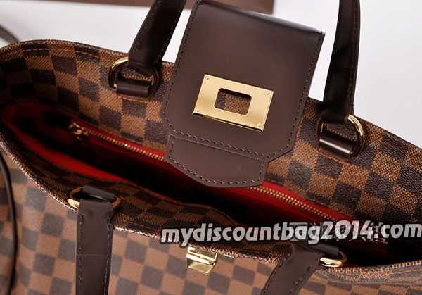 2014 Louis Vuitton Outlet damier ebene canvas handbag cabas rosebery n41177