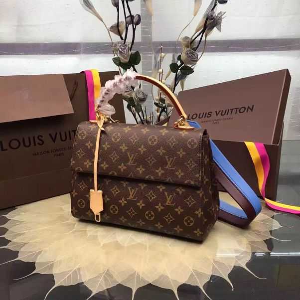 2017 Louis Vuitton Outlet original monogram canvas cluny mm m42735