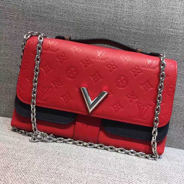 2017 Louis Vuitton Outlet original leather very chain bag M42901 red