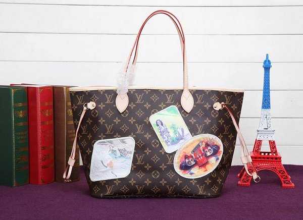 2015 Louis Vuitton Outlet monogram neverfull cindy sherman bag mm m40995