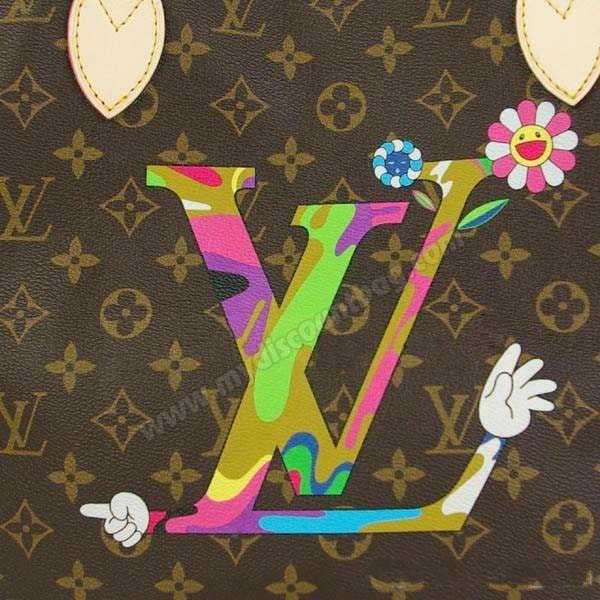 Louis Vuitton Outlet handbag monogram canvas neverfull mm with 'hands' symbol m95560