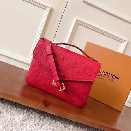 Louis Vuitton Outlet Original pochette metis monogram empreinte M41488 red