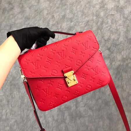 Louis Vuitton Outlet Original pochette metis monogram empreinte M41488 red