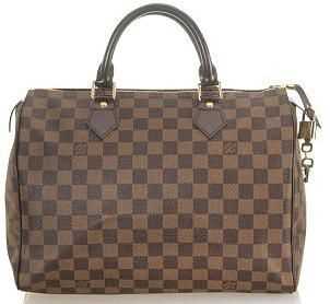 Louis Vuitton Outlet Damier Canvas Speedy 30 Ebony N41531 Brown