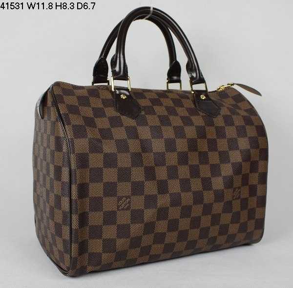 Louis Vuitton Outlet Damier Canvas Speedy 30 Ebony N41531 Brown