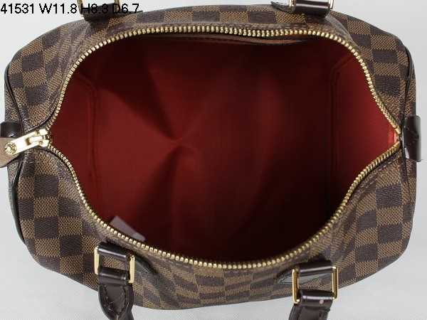 Louis Vuitton Outlet Damier Canvas Speedy 30 Ebony N41531 Brown