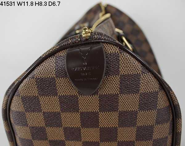 Louis Vuitton Outlet Damier Canvas Speedy 30 Ebony N41531 Brown