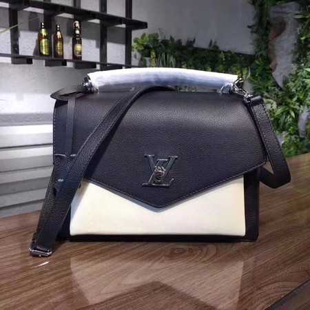 Louis Vuitton Outlet original Leather MY LOCKME 54849 black with white