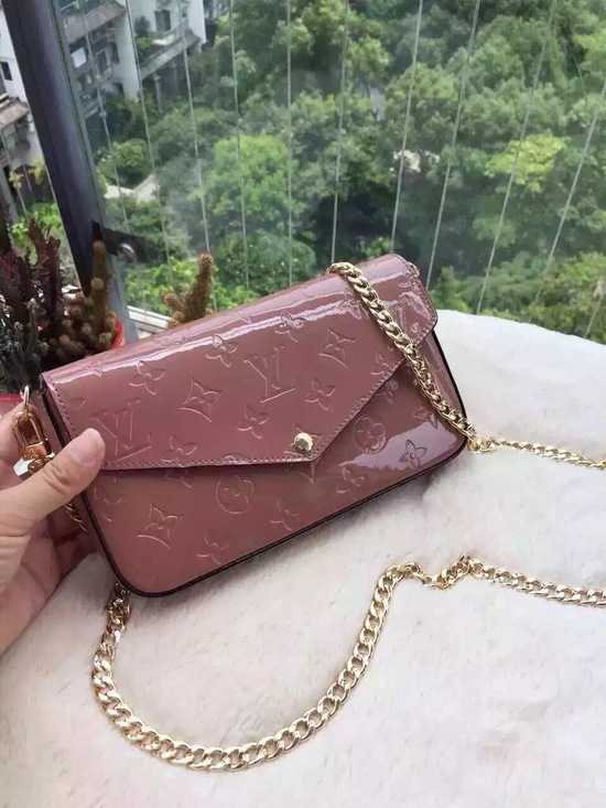 Louis Vuitton Outlet Monogram Vernis Mini Bag 61293 Dark Pink