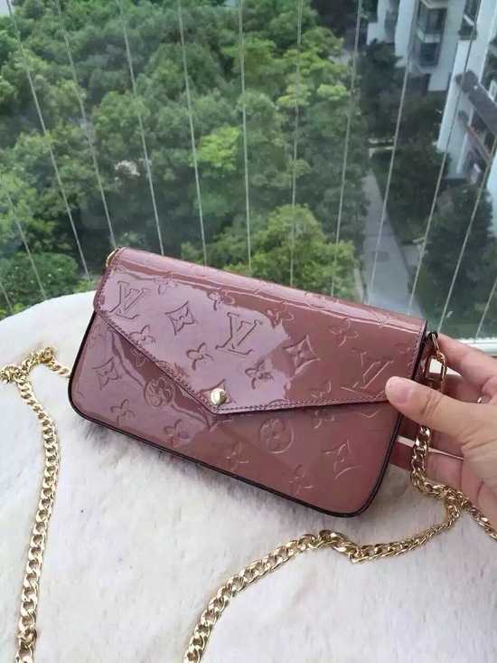 Louis Vuitton Outlet Monogram Vernis Mini Bag 61293 Dark Pink