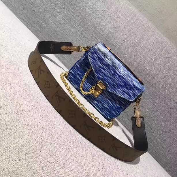 2017 Louis Vuitton Outlet original leather fashion show metis mini M54991 blue