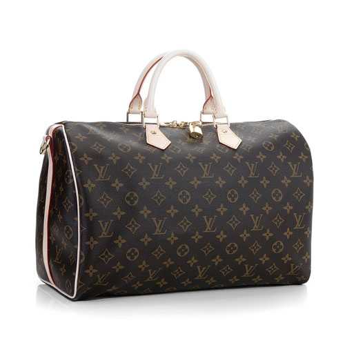 Louis Vuitton Outlet Monogram Canvas Speedy 40 with shoulder strap M40393