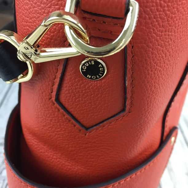 2015 Louis Vuitton Outlet monogram empreinte bagatelle m50074 cherry red(original leather)