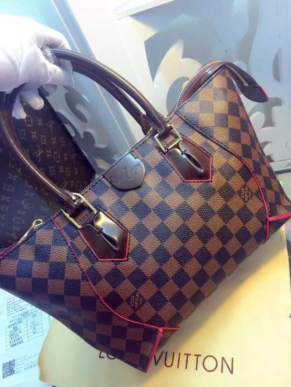 Louis Vuitton Outlet Damier Ebene Canvas Tote Bag M41551 Red