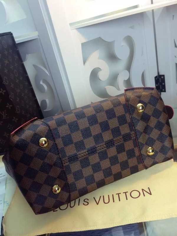 Louis Vuitton Outlet Damier Ebene Canvas Tote Bag M41551 Red