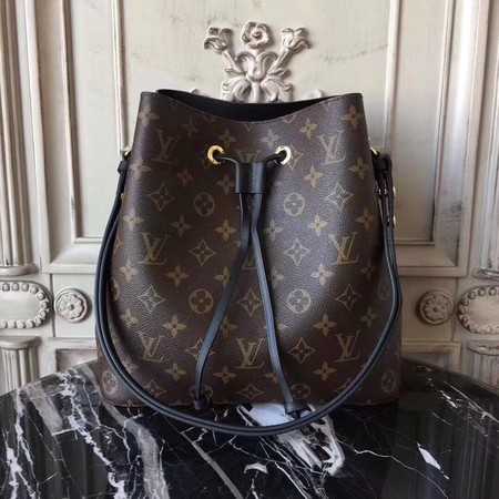 Louis Vuitton Outlet monogram canvas original bag neonoe M44020 black