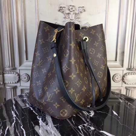 Louis Vuitton Outlet monogram canvas original bag neonoe M44020 black