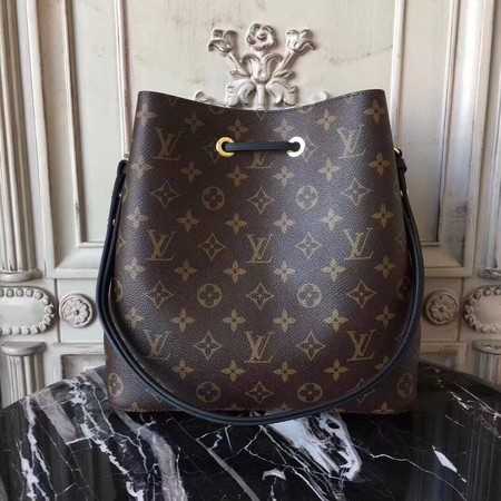 Louis Vuitton Outlet monogram canvas original bag neonoe M44020 black