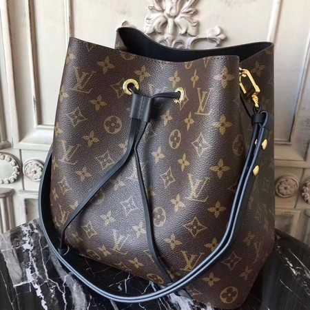 Louis Vuitton Outlet monogram canvas original bag neonoe M44020 black