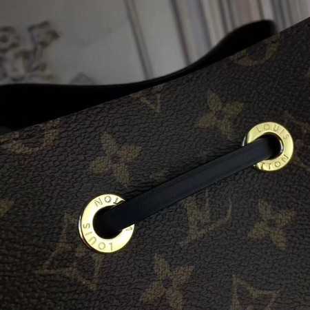 Louis Vuitton Outlet monogram canvas original bag neonoe M44020 black