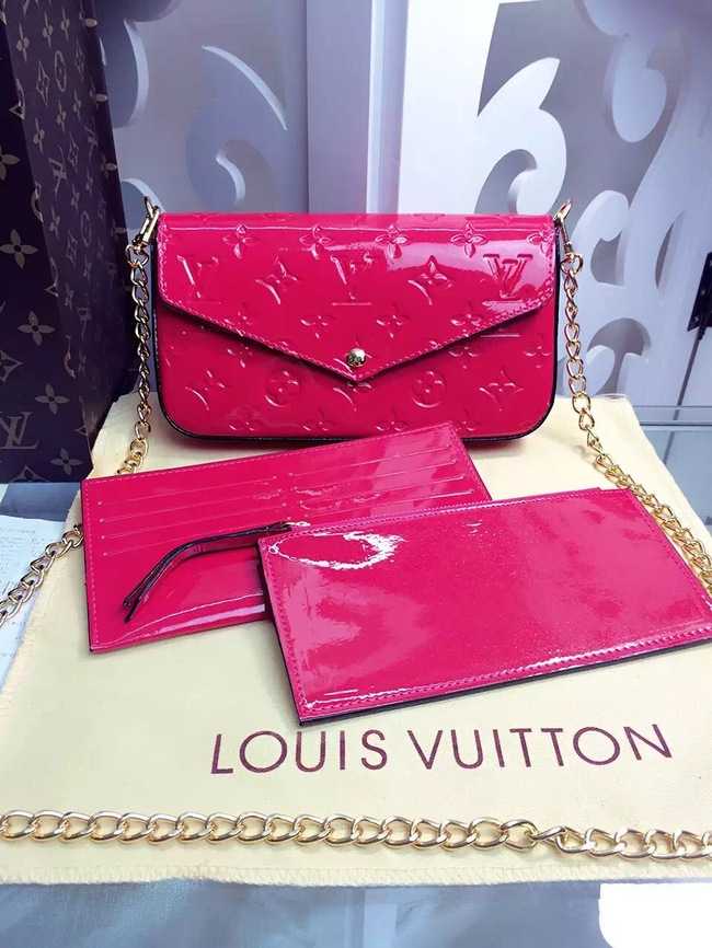 Louis Vuitton Outlet Monogram Vernis Chaine Wallet M61276 Rose