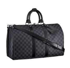 Louis Vuitton Outlet Damier Graphite Keepall 45 with Shoulder Strap N41418