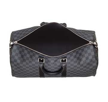 Louis Vuitton Outlet Damier Graphite Keepall 45 with Shoulder Strap N41418