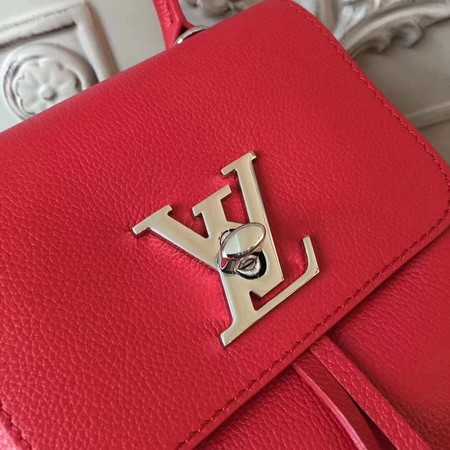 Louis Vuitton Outlet Original leather LOCKME BACKPACK MINI 54573 red