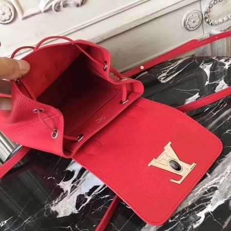 Louis Vuitton Outlet Original leather LOCKME BACKPACK MINI 54573 red