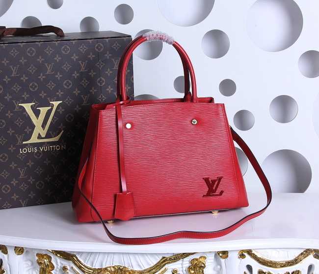 Louis Vuitton Outlet Epi Leather Montaigne MM Tote Bag M41056 Red