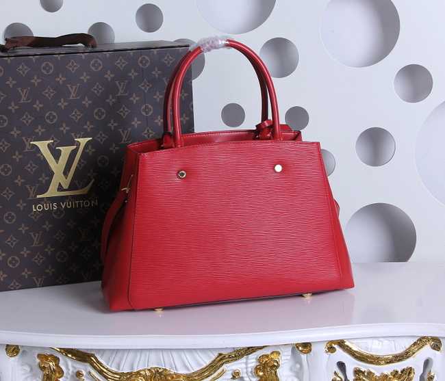 Louis Vuitton Outlet Epi Leather Montaigne MM Tote Bag M41056 Red