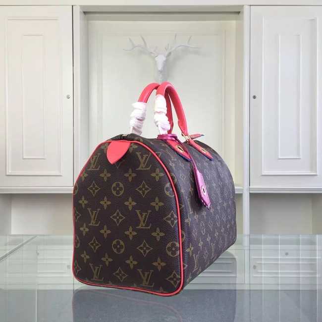 Louis Vuitton Outlet Monogram Canvas Speedy 30 Totem M41665 Flamingo