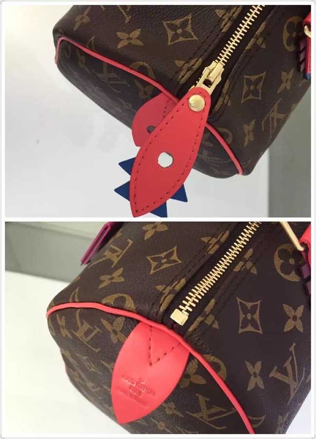 Louis Vuitton Outlet Monogram Canvas Speedy 30 Totem M41665 Flamingo