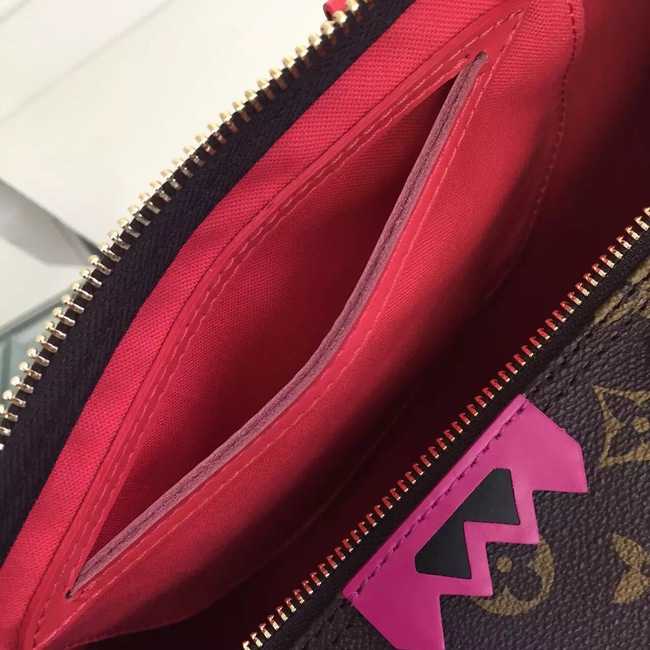 Louis Vuitton Outlet Monogram Canvas Speedy 30 Totem M41665 Flamingo