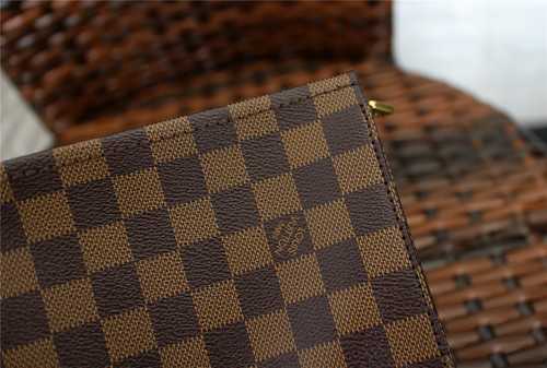 Louis Vuitton Outlet Damier Canvas Clutch Bag M47542 Coffee