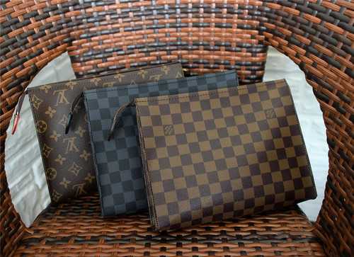 Louis Vuitton Outlet Damier Canvas Clutch Bag M47542 Coffee