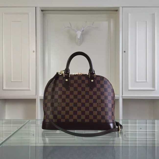 Louis Vuitton Outlet Damier Ebene Canvas ALMA MM Bag M41247