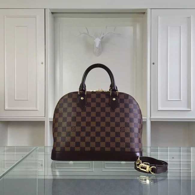 Louis Vuitton Outlet Damier Ebene Canvas ALMA MM Bag M41247