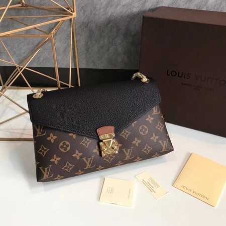 Louis Vuitton Outlet Original Monogram Canvas Pallas Chain M41201 black