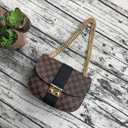 Louis Vuitton Outlet Original Damier Ebene Canvas WIGHT N64419 black